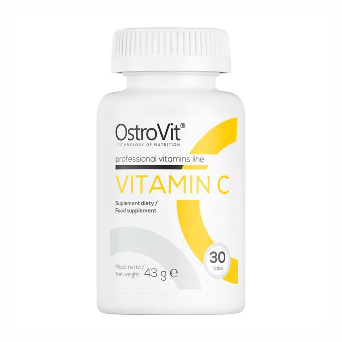 Вітамін C OstroVit Vitamin C 1000 мг, 30 таблеток