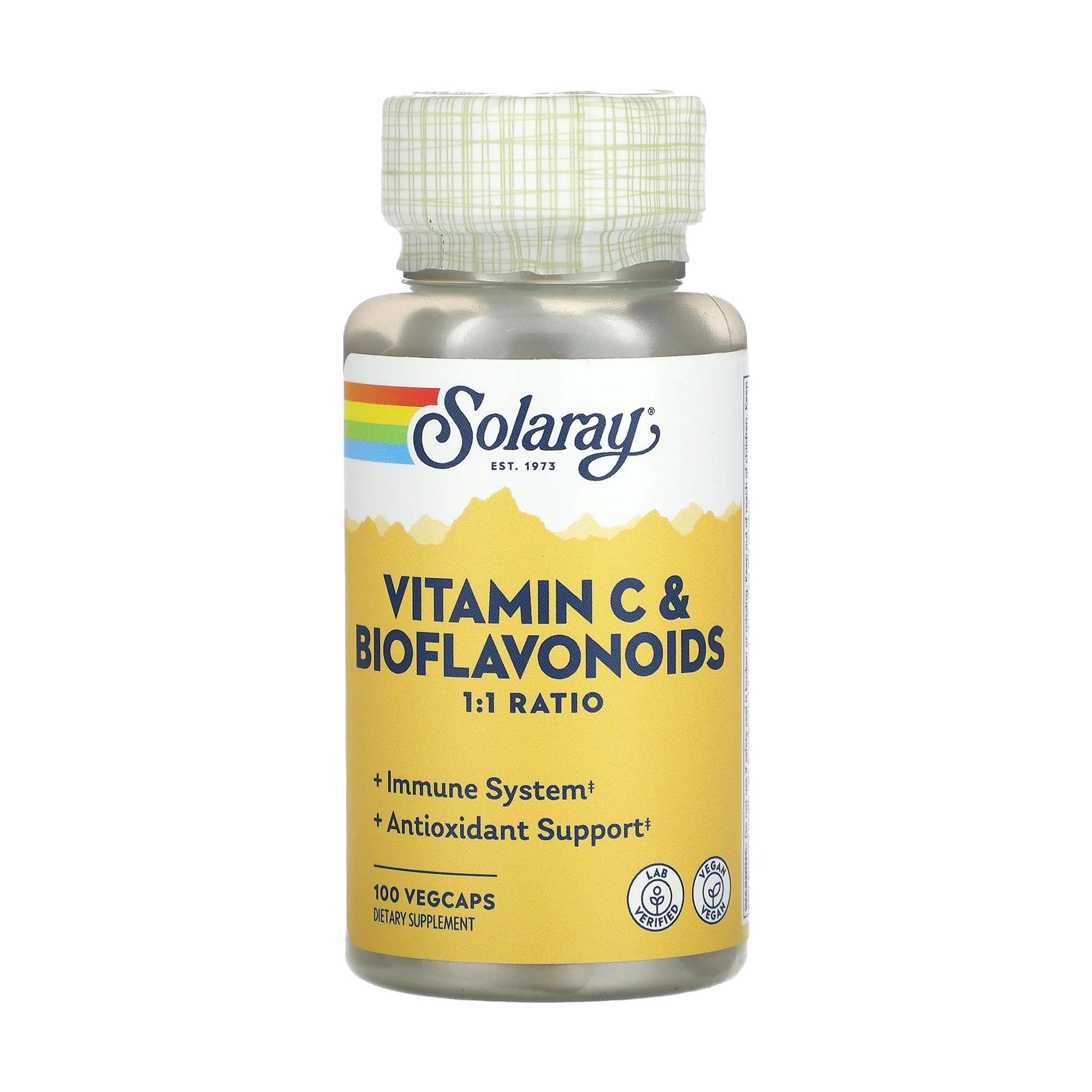 Вітамін C Solaray Vitamin C Bioflavonoids з біофлавоноїдами, 100 капсул