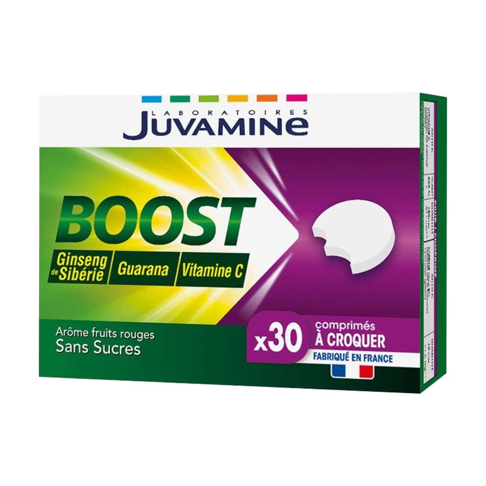 Вітамін C, женьшень та гуарана Juvamine Boost, 30 жувальних таблеток