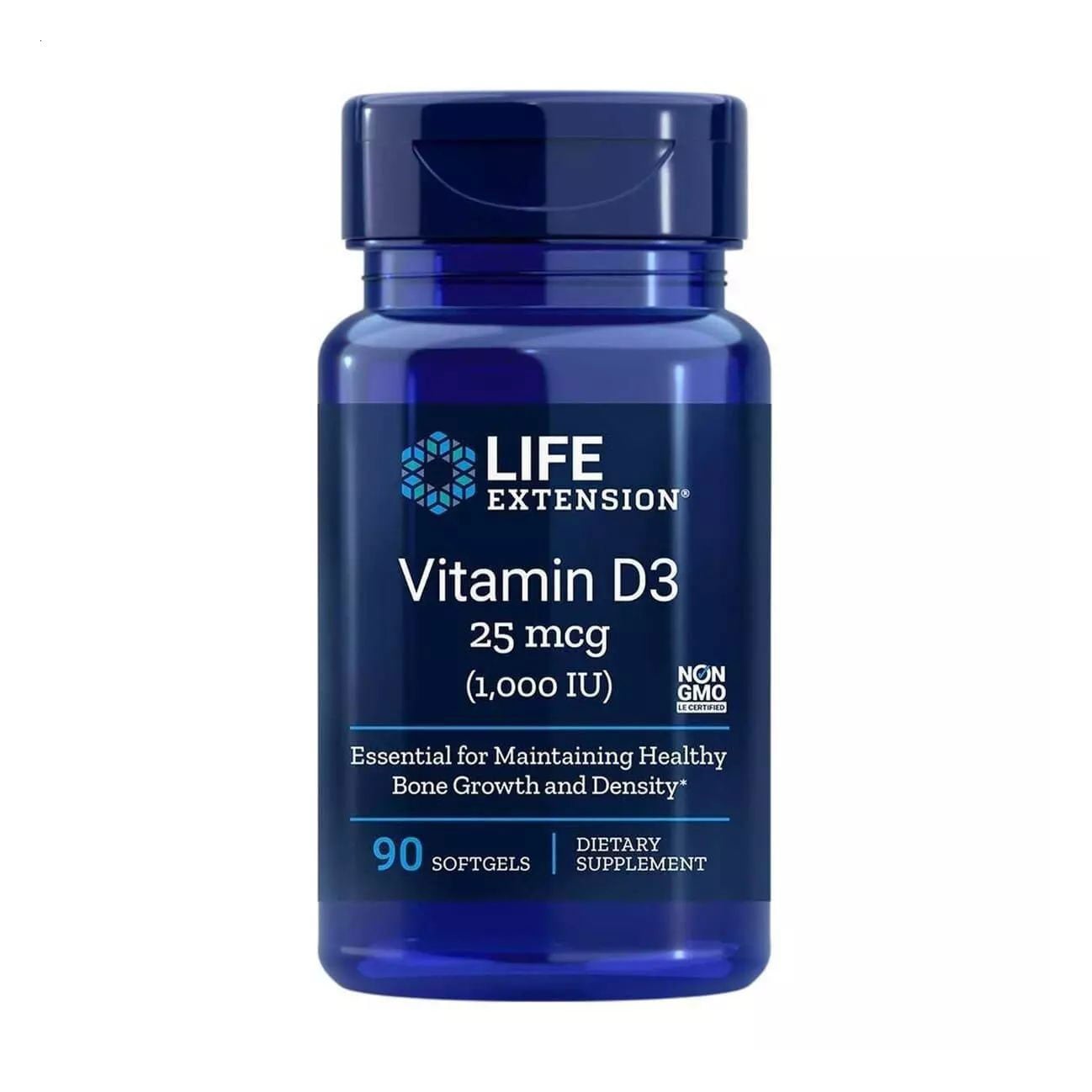 Вітамін Д3 Life Extension Vitamin D3 1000 МО, 25 мкг, 90 желатинових капсул