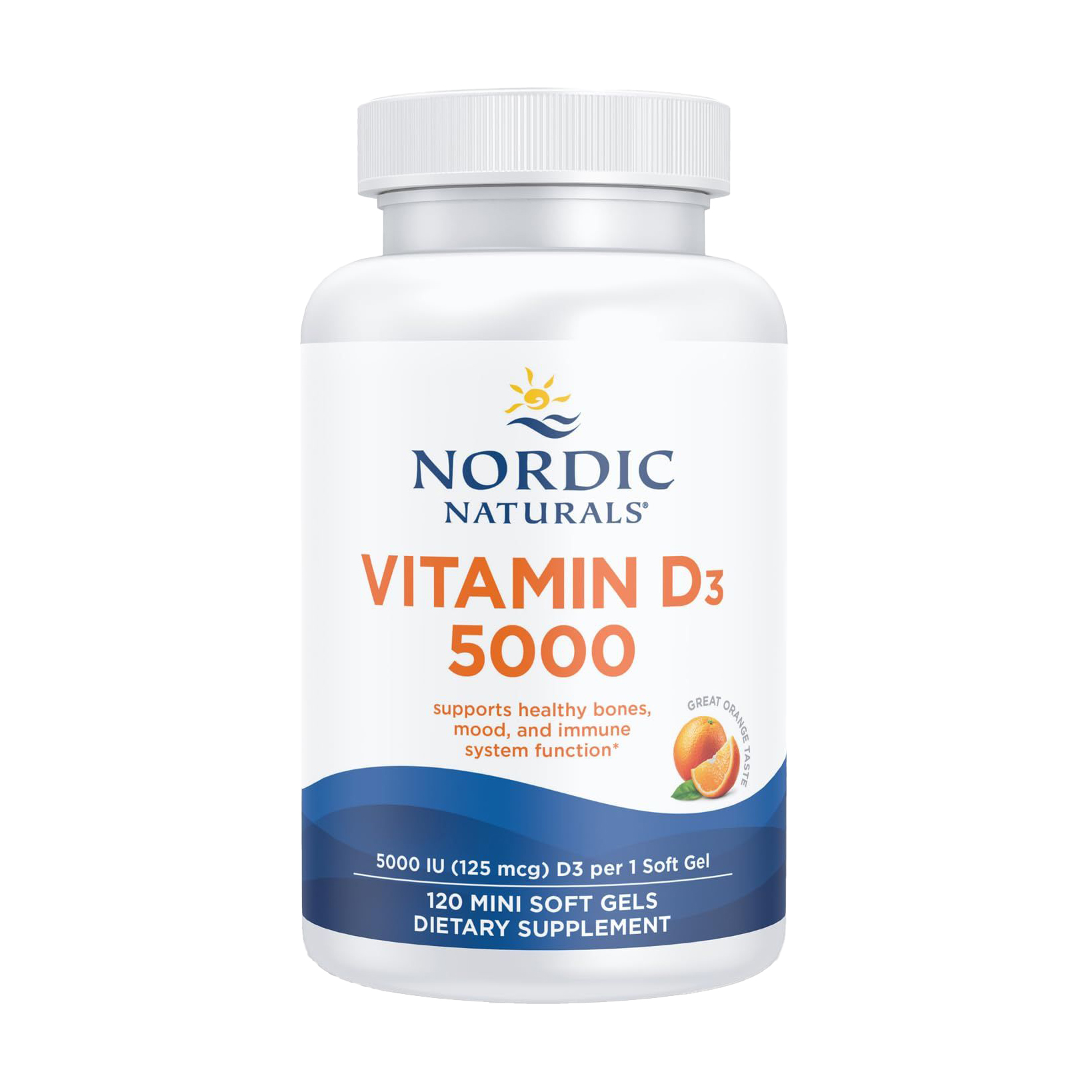 Вітамін Д3 Nordic Naturals Vitamin D3, 5000 МО, 120 гелевих капсул