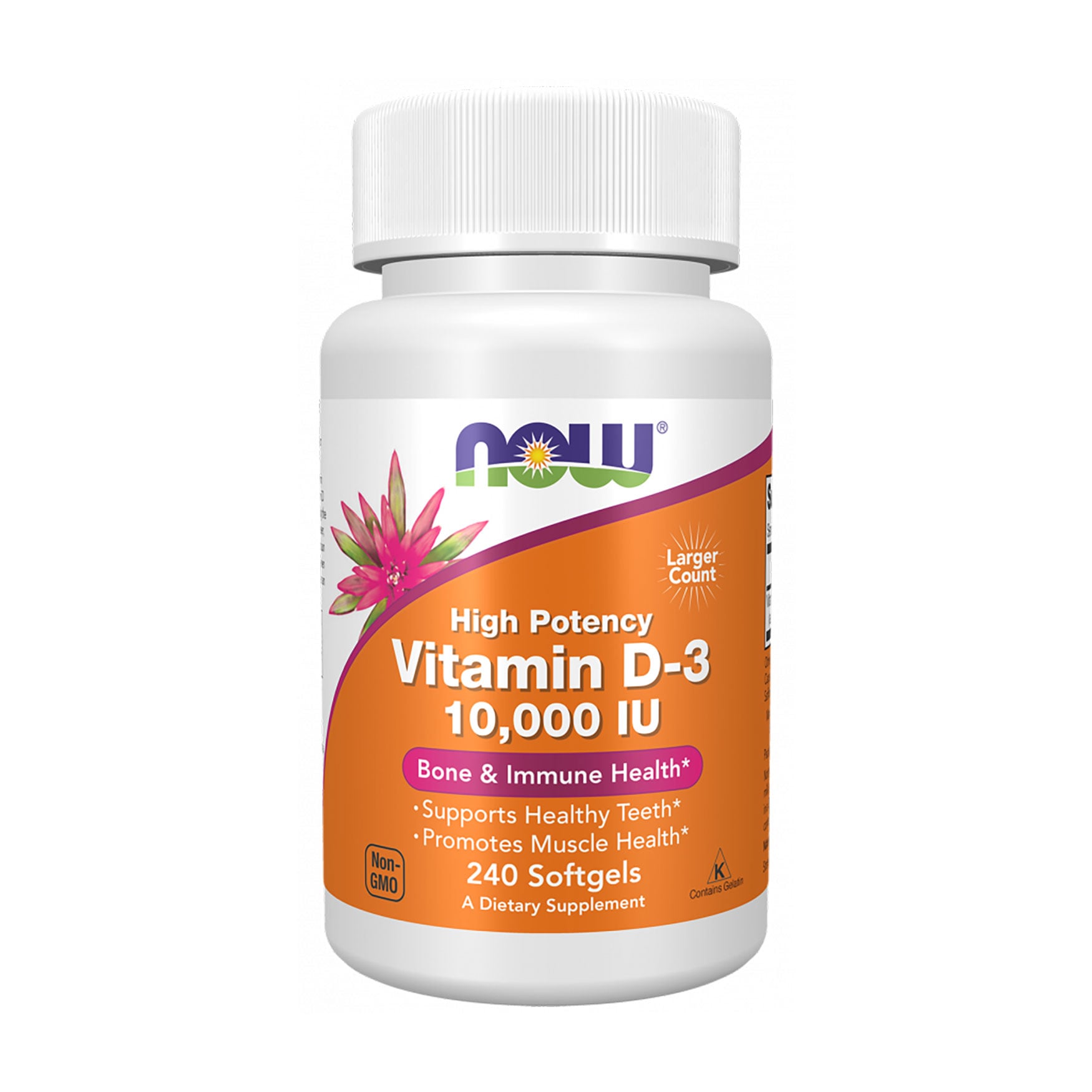 Вітамін Д3 NOW Foods Vitamin D-3 10000 МО, 240 капсул