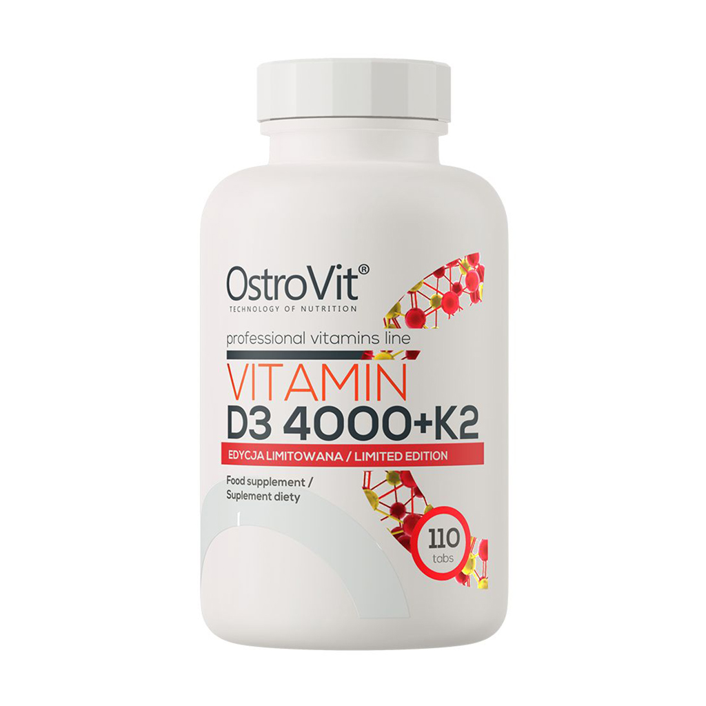 Вітамін Д3 та К2 OstroVit Vitamin D3 4000 + K2, 110 таблеток