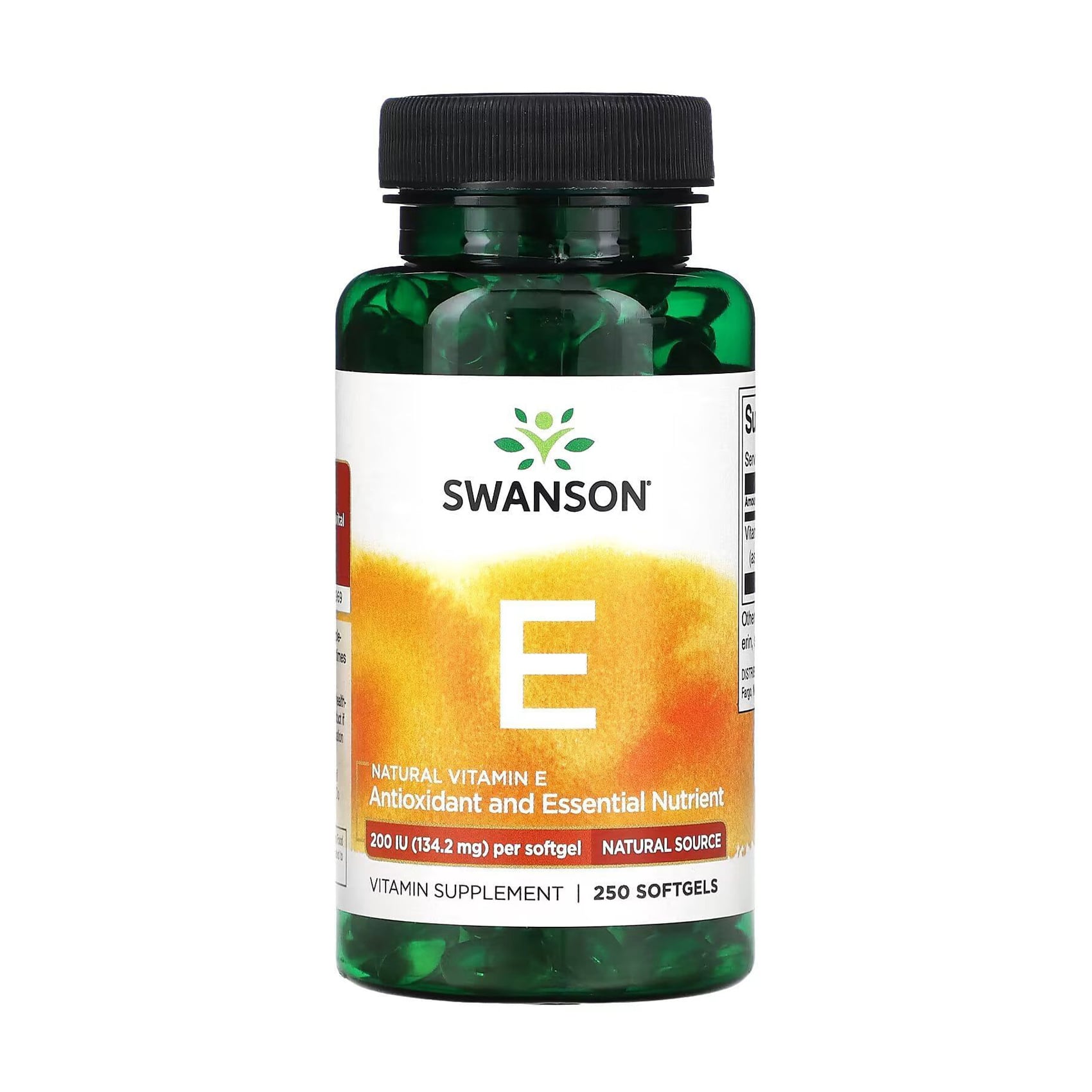 Вітамін E Swanson Natural Vitamin E, 200 МО, 250 гелевих капсул