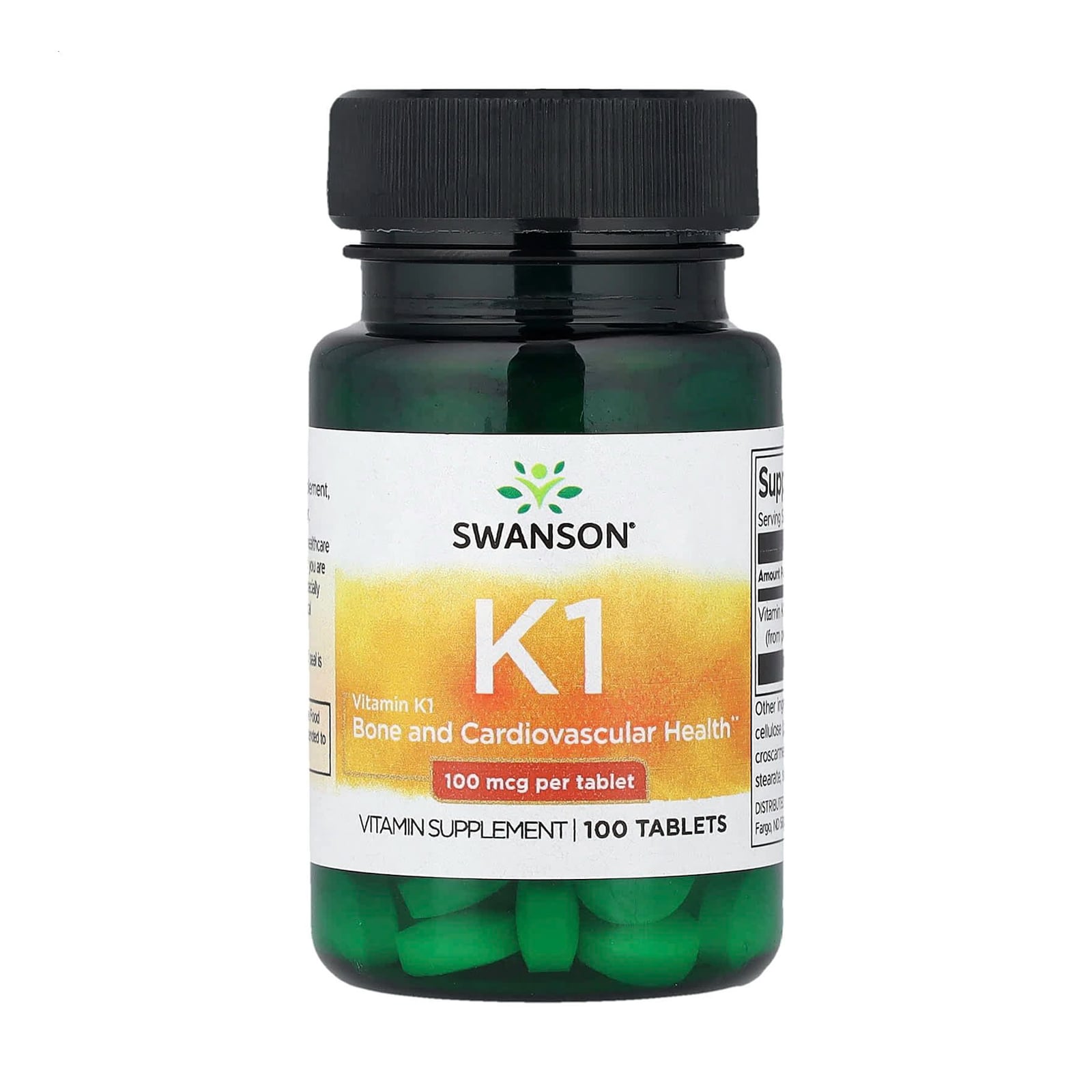 Вітамін K1 Swanson Vitamin K1, 100 мкг, 100 таблеток