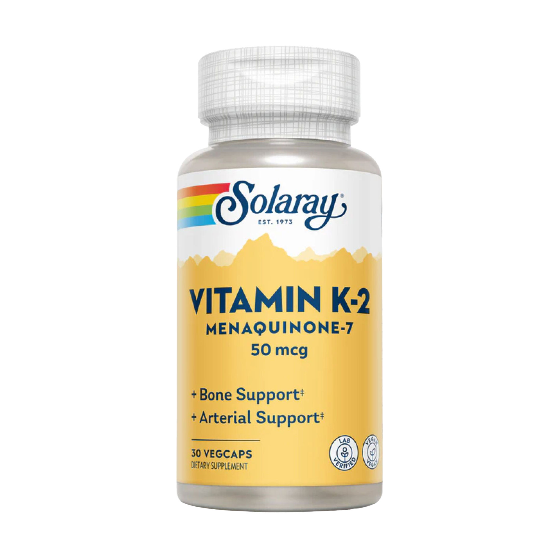 Вітамін К2 менахінон-7 Solaray Vitamin K-2 Menaquinone-7, 50 мкг, 30 вегетаріанських капсул