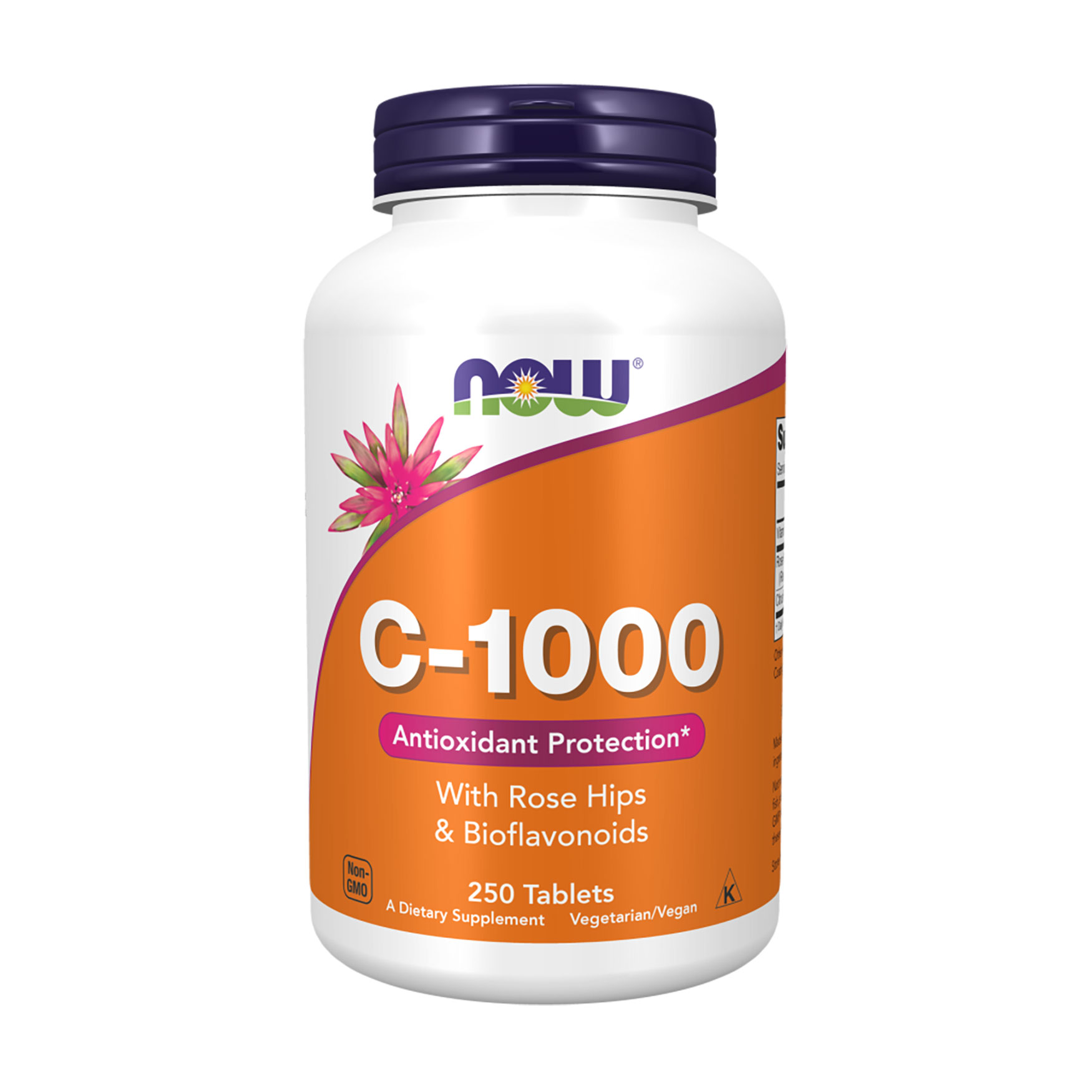 Вітамін С NOW Foods С-1000 з шипшиною + біофлавоноїди, 250 таблеток