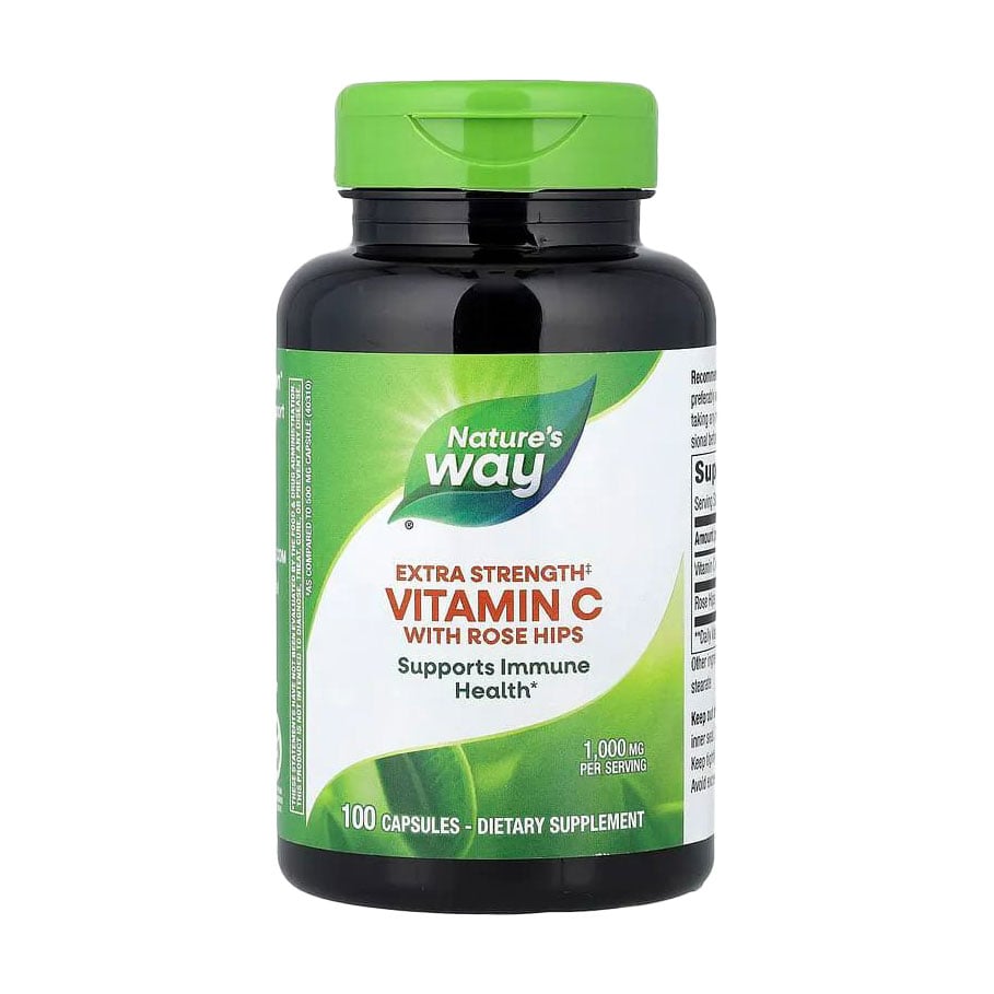 Вітамін С з шипшиною Nature's Way Extra Strength Vitamin C With Rose Hips 1000 мг, 100 капсул