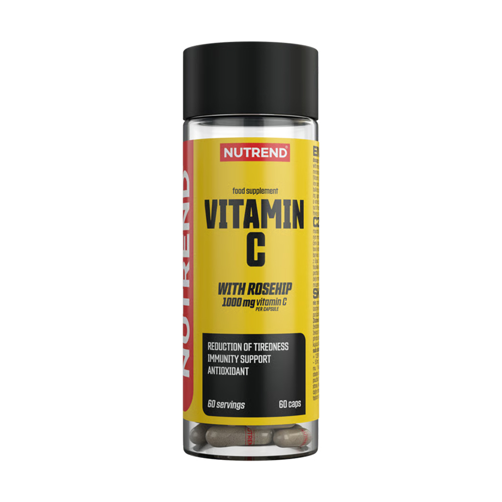 Вітамін С з шипшиною Nutrend Vitamin C With Rosehips 1000 мг, 60 капсул