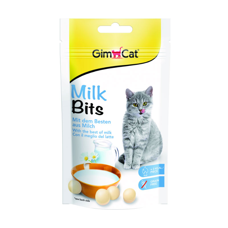 Вітамінізовані ласощі для котів GimCat MilkBits з молоком, 40 г