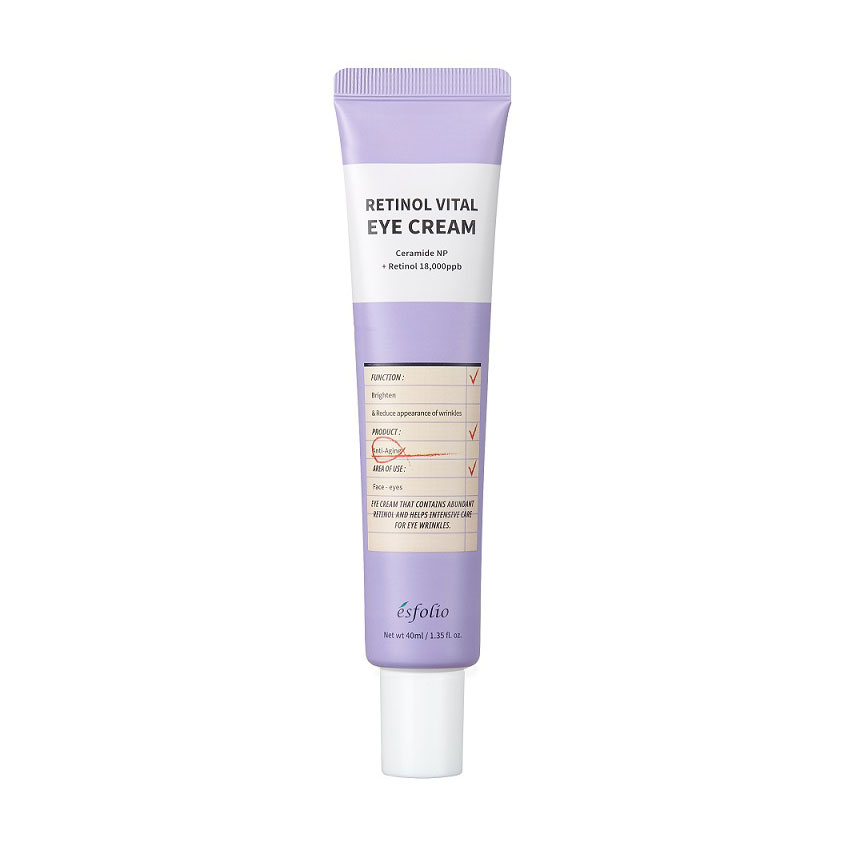 Вітамінізований крем для шкіри навколо очей Esfolio Retinol Vital Eye Cream з ретинолом, 40 мл