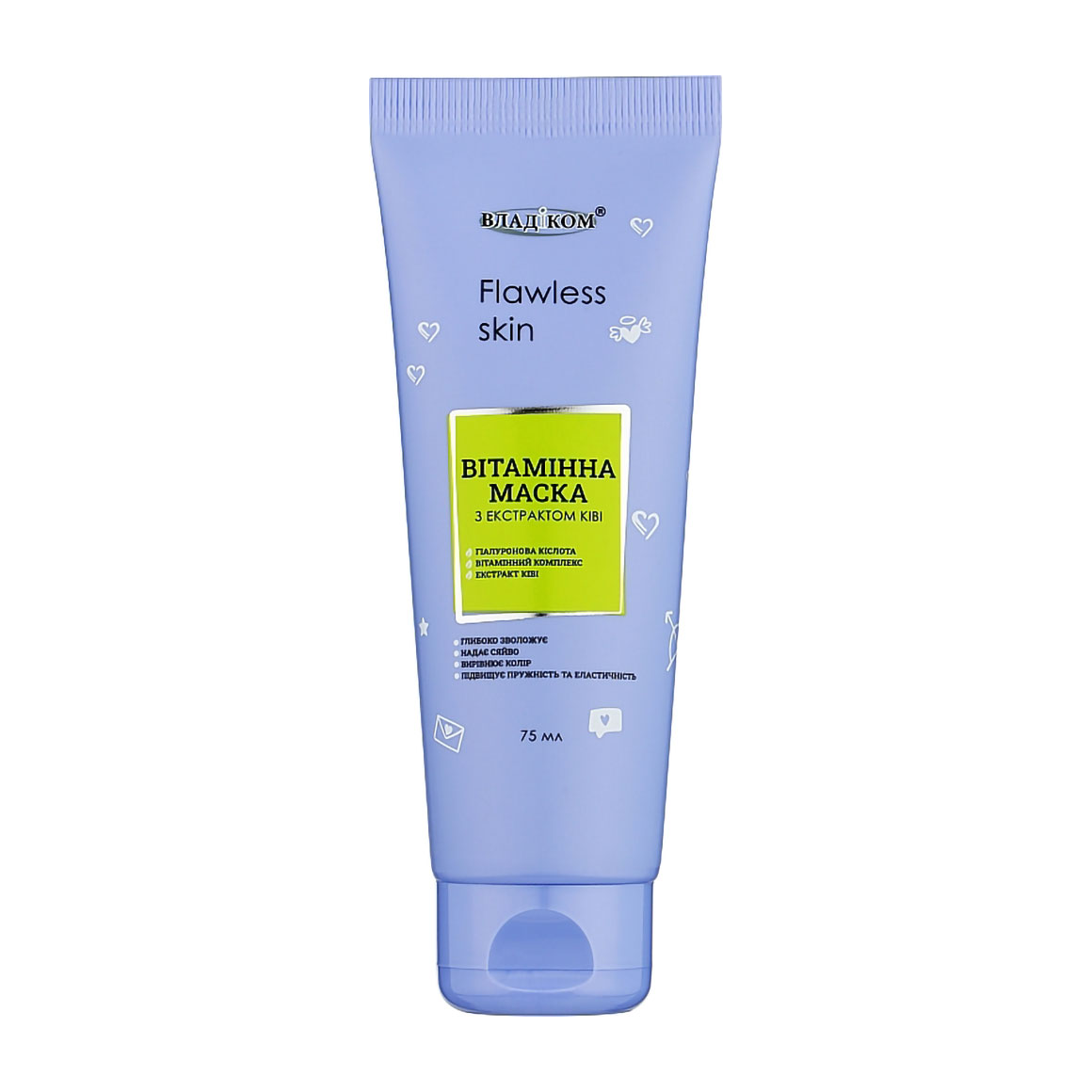 Вітамінна маска для обличчя Владіком Flawless Skin з екстрактом ківі, 75 мл