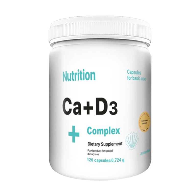 Вітамінно-мінеральний комплекс AB PRO EntherMeal Nutrition Ca + D3 Complex, 120 капсул