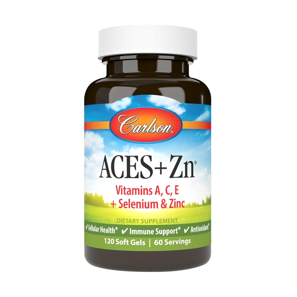 Вітамінно-мінеральний комплекс Carlson Labs Aces + Zn Vitamins A, C, E + Selenium &amp; Zinc, 60 гелевих капсул