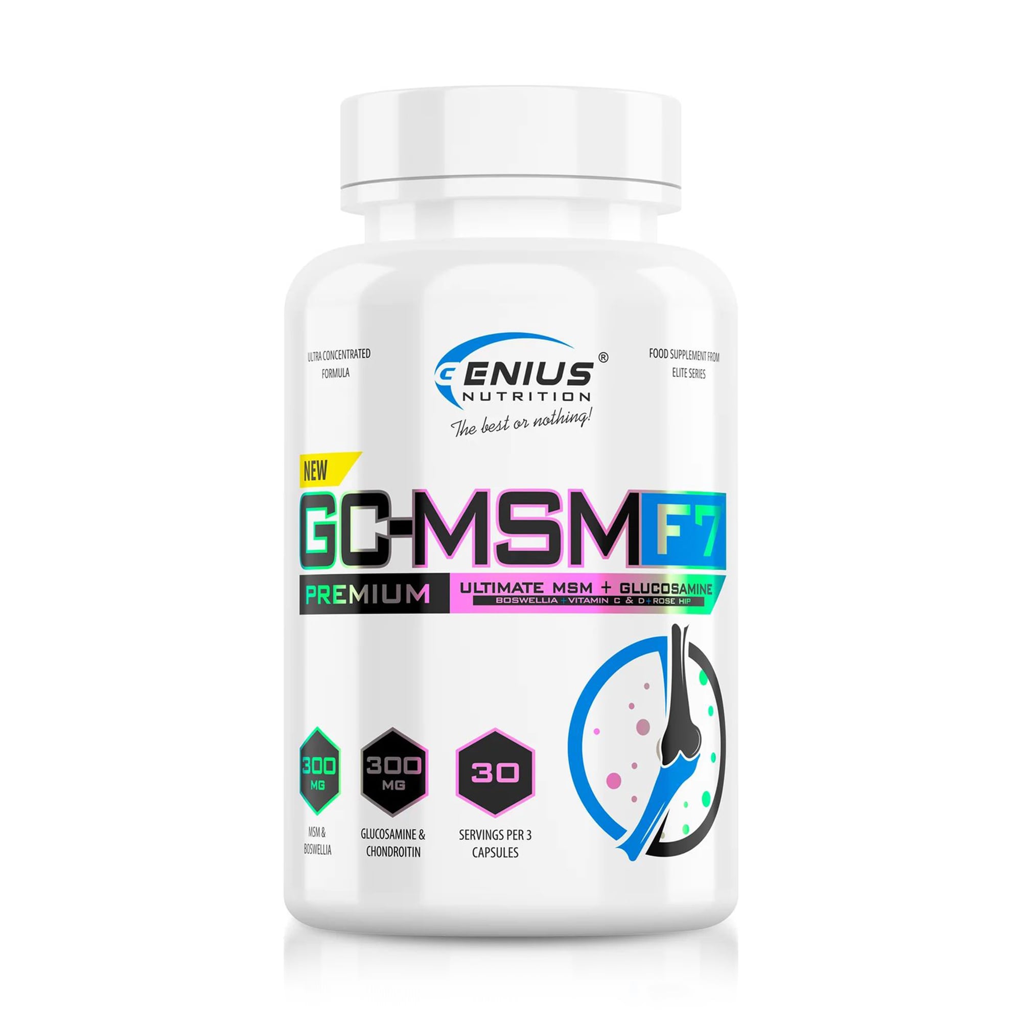Вітамінно-мінеральний комплекс Genius Nutrition GC-MSM F7, 90 капсул