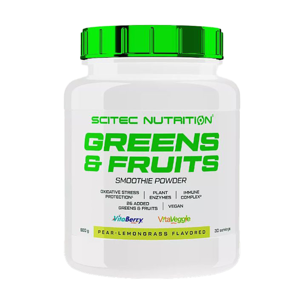 Вітамінно-мінеральний комплекс Scitec Nutrition Greens &amp; Fruits Smoothie Powder Груша-лимон, в порошку, 600 г