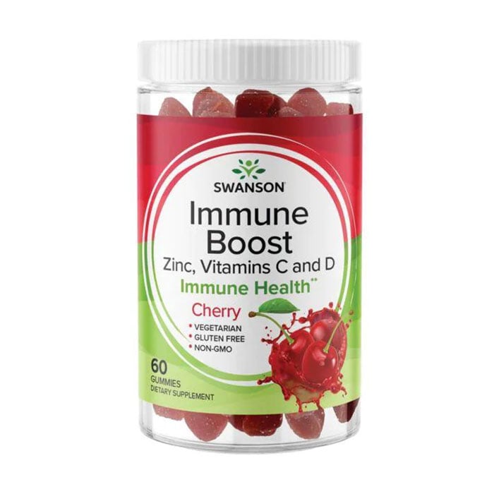 Вітамінно-мінеральний комплекс в ках Swanson Immune Boost Підвищення імунітету, зі смаком вишні, 60 жувальних цукерок