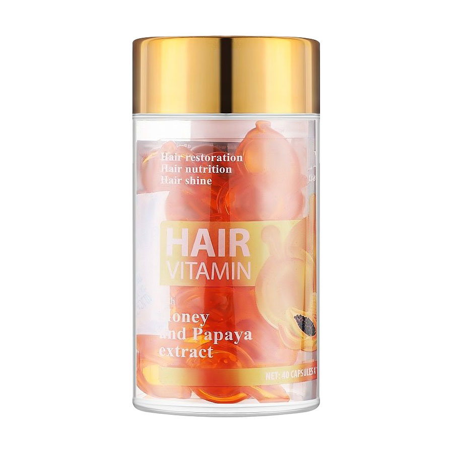 Вітаміни для волосся LeNika Hair Vitamin з медом та екстрактом папаї, 40*1 мл