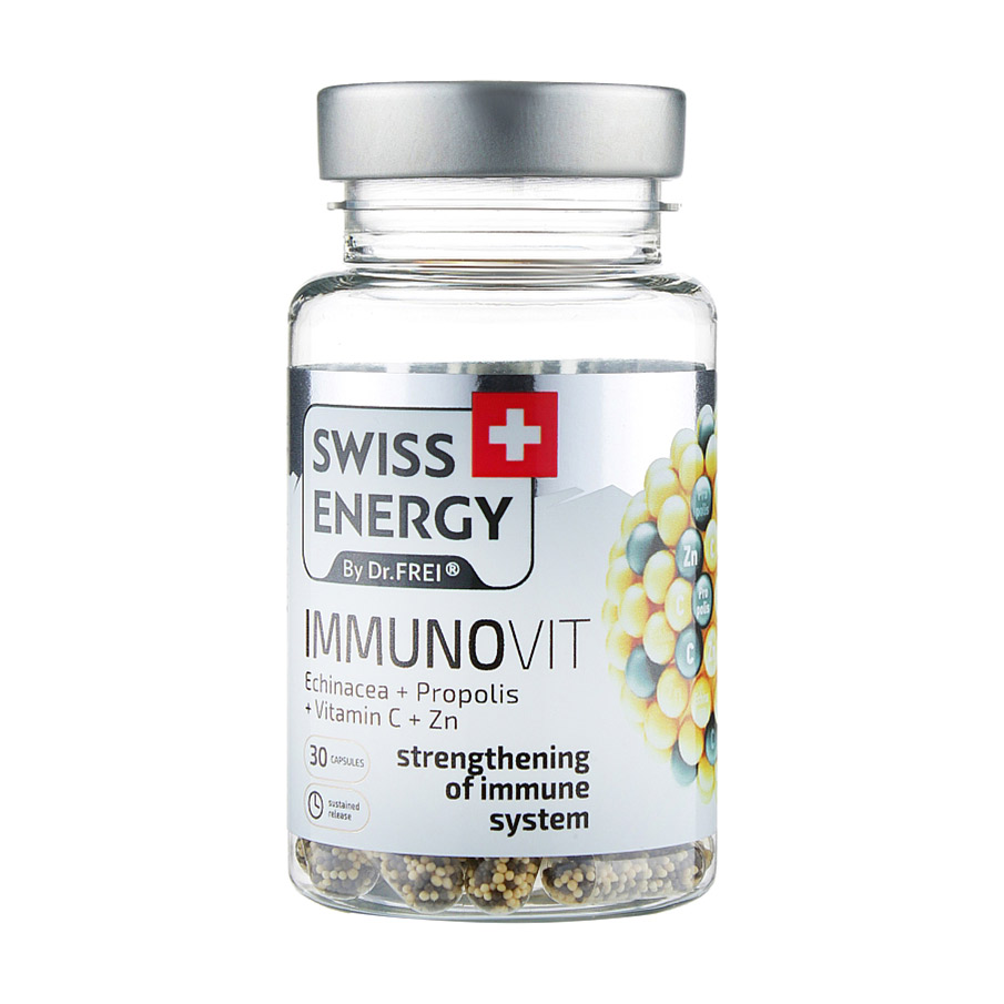 Вiтaмiни для зміцнення імунної системи SWISS ENERGY Immuno Vit, 30 капсул