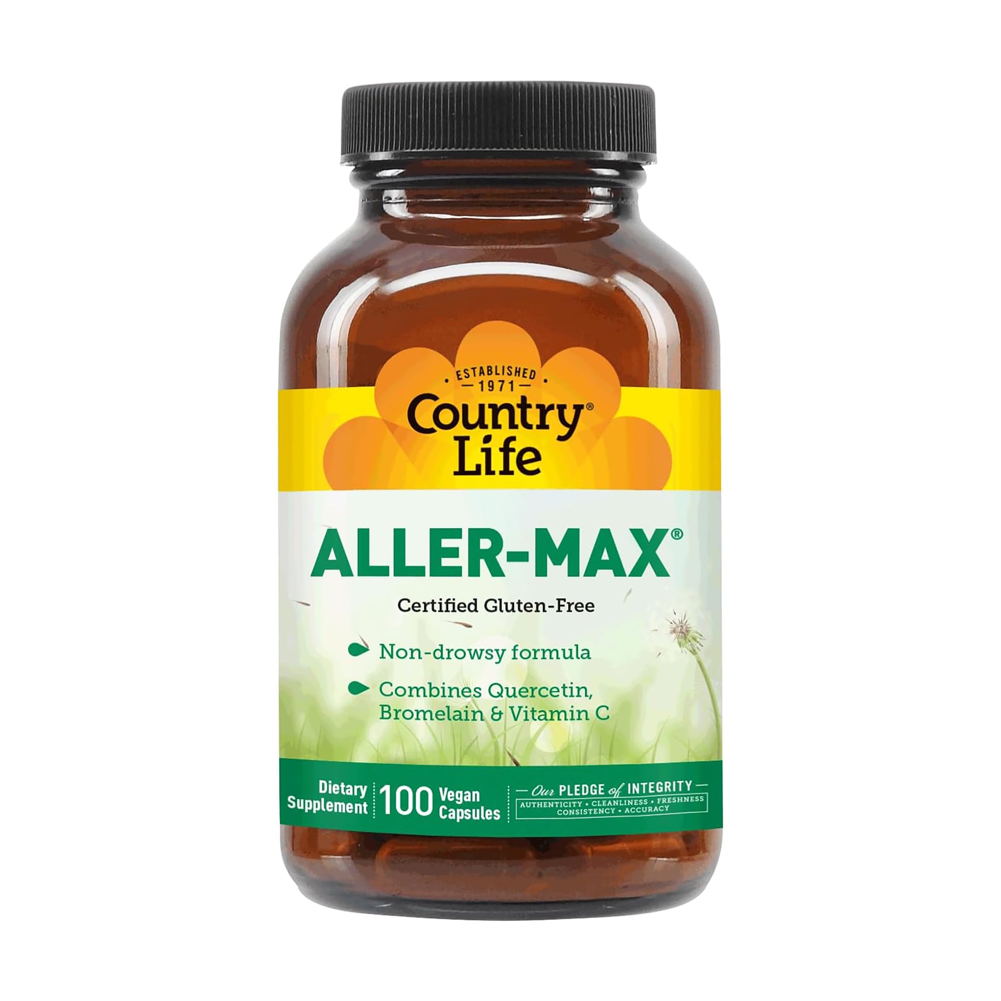 Вітаміни проти алергії Country Life Aller-Max, 100 веганських капсул
