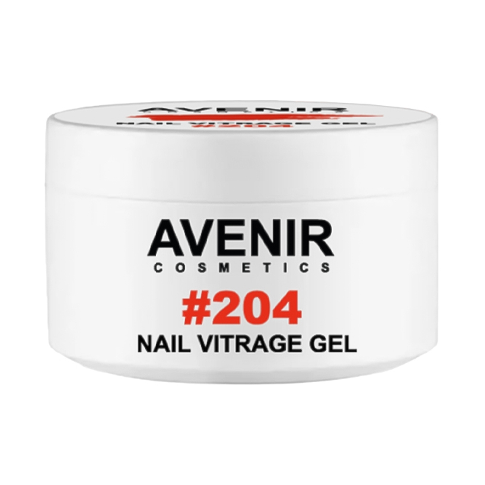 Вітражний гель для нарощування нігтів Avenir Cosmetics Nail Vitrage Gel 204, 15 мл