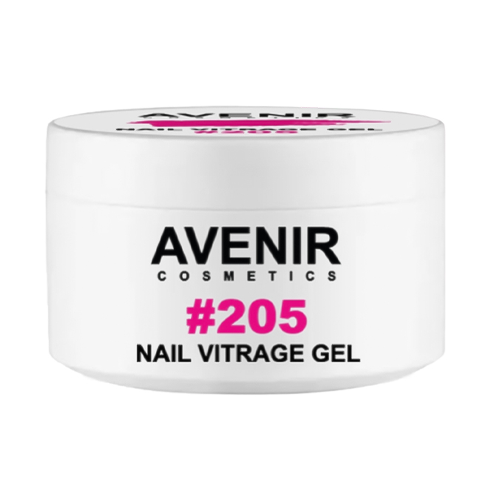 Вітражний гель для нарощування нігтів Avenir Cosmetics Nail Vitrage Gel 205, 15 мл
