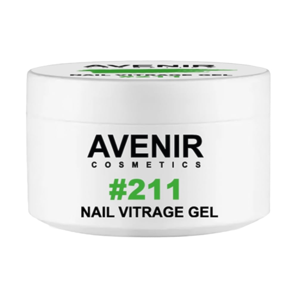 Вітражний гель для нарощування нігтів Avenir Cosmetics Nail Vitrage Gel 211, 15 мл