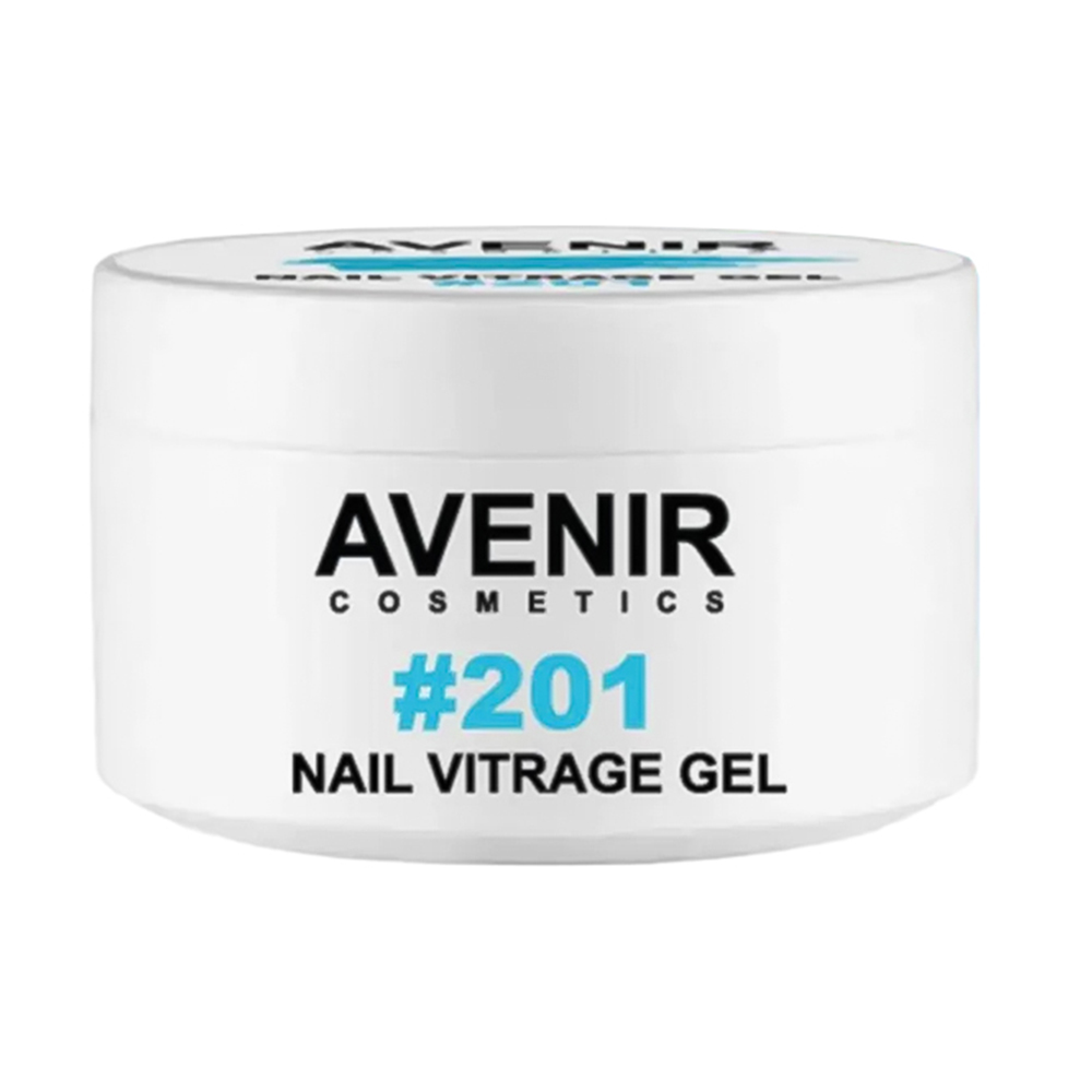 Вітражний гель для нарощування нігтів Avenir Cosmetics Nail Vitrage Gel 201, 15 мл
