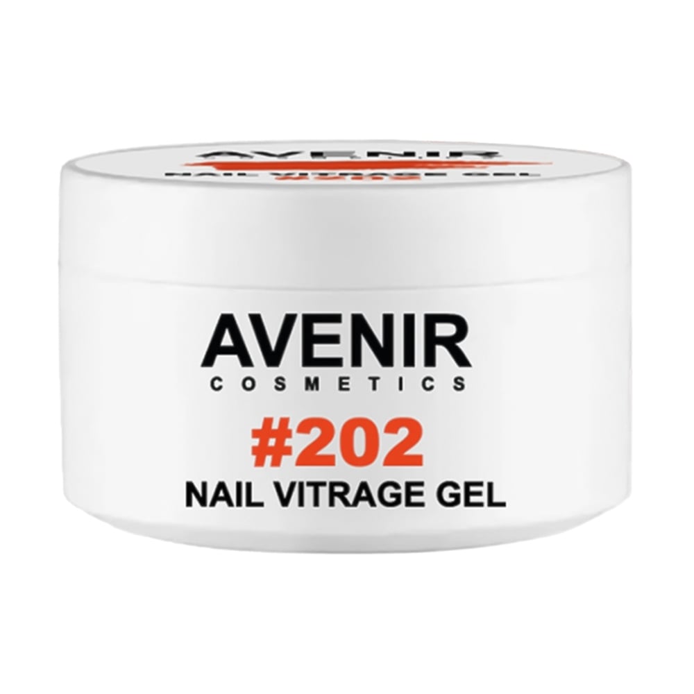 Вітражний гель для нарощування нігтів Avenir Cosmetics Nail Vitrage Gel 202, 15 мл