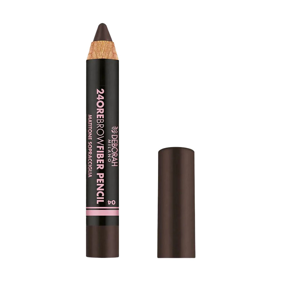 Водостійкий олівець для брів Deborah 24Ore Brow Fiber Pencil 04 Brunette, 0.1 г