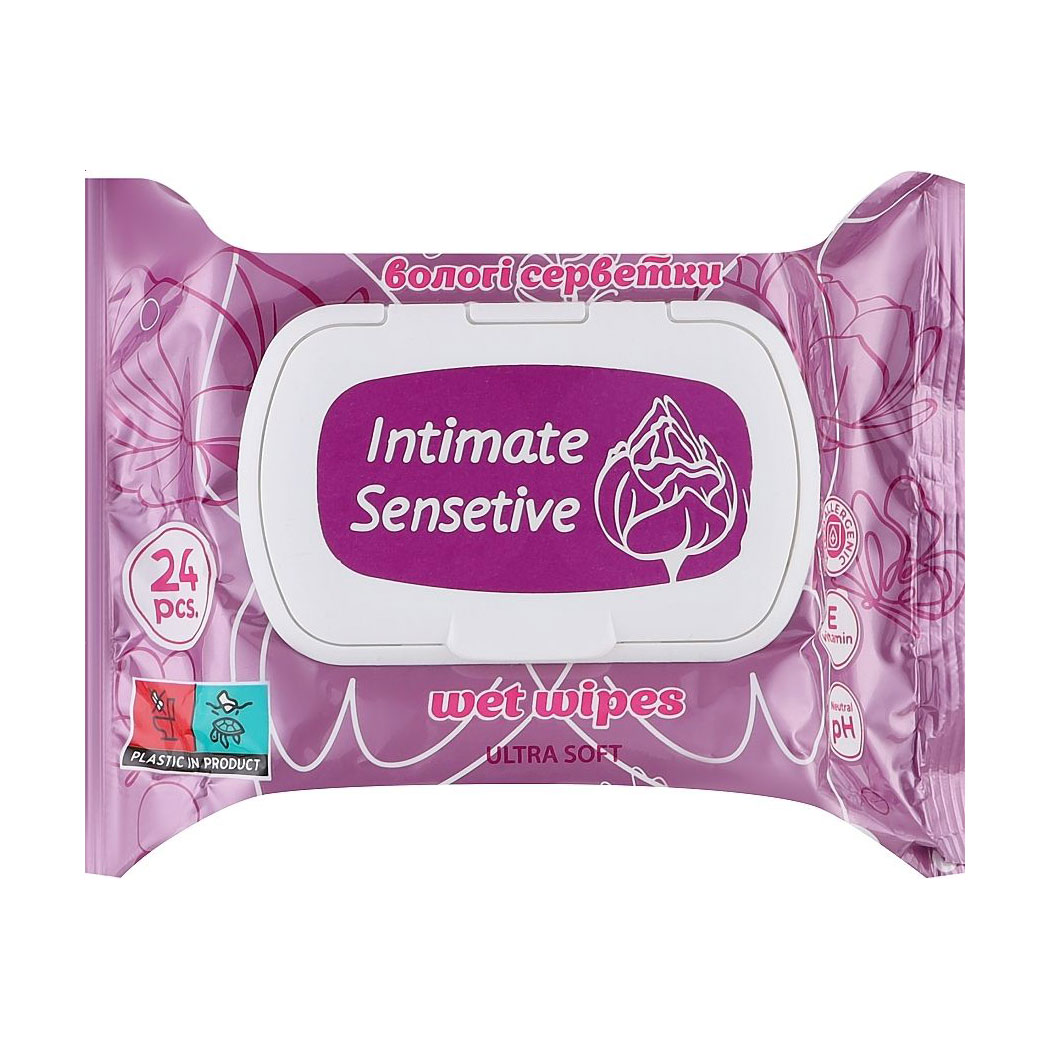 Вологі серветки для інтимної гігієни Mi_Mi Beauty Intimate Sensetive Wet Wipes, 24 шт