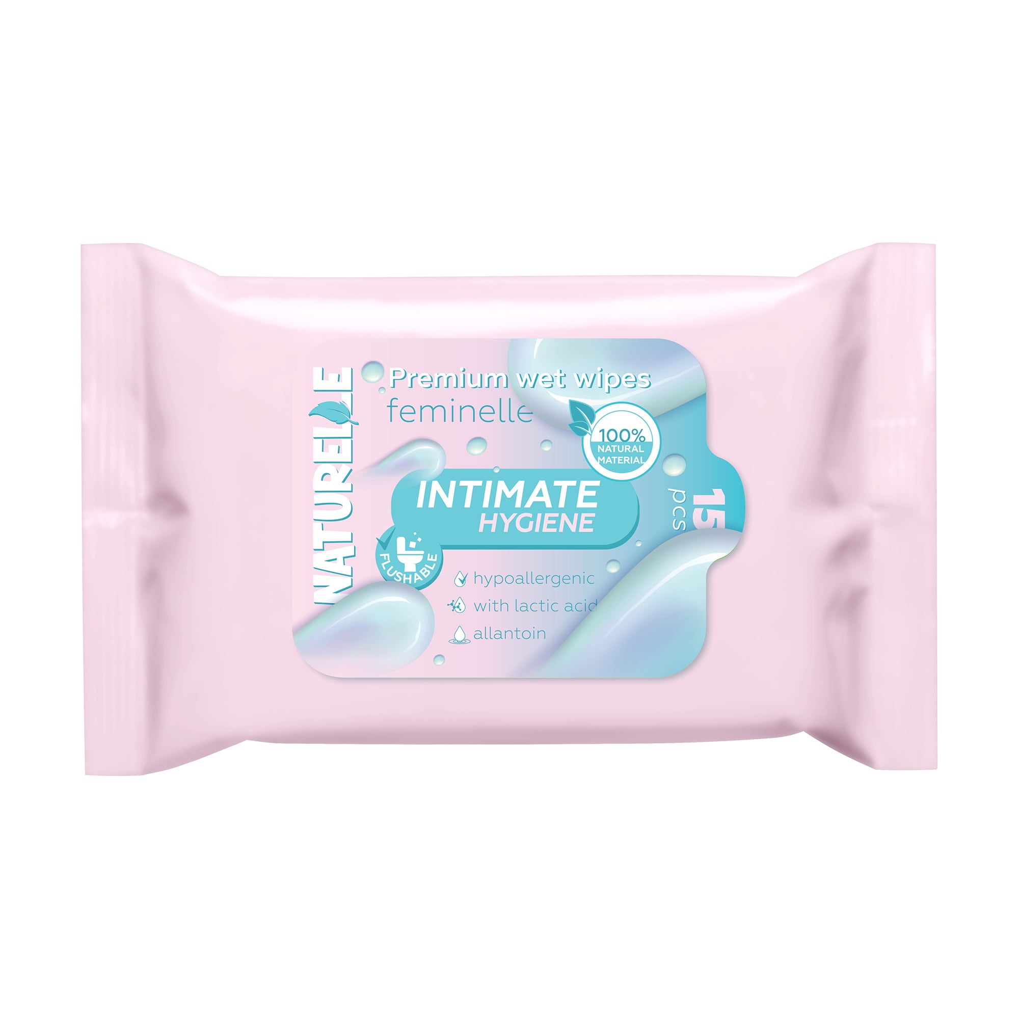 Вологі серветки для інтимної гігієни Naturelle Intimate Hygiene, 15 шт