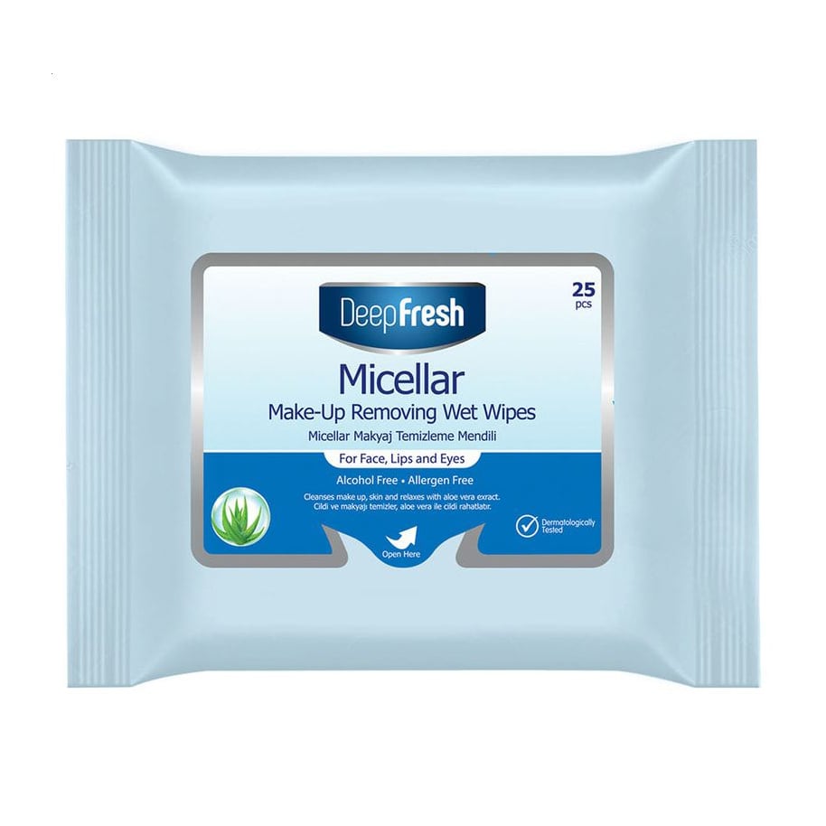 Вологі серветки для зняття макіяжу DeepFresh Micellar Make-Up Removing Wipes, 25 шт