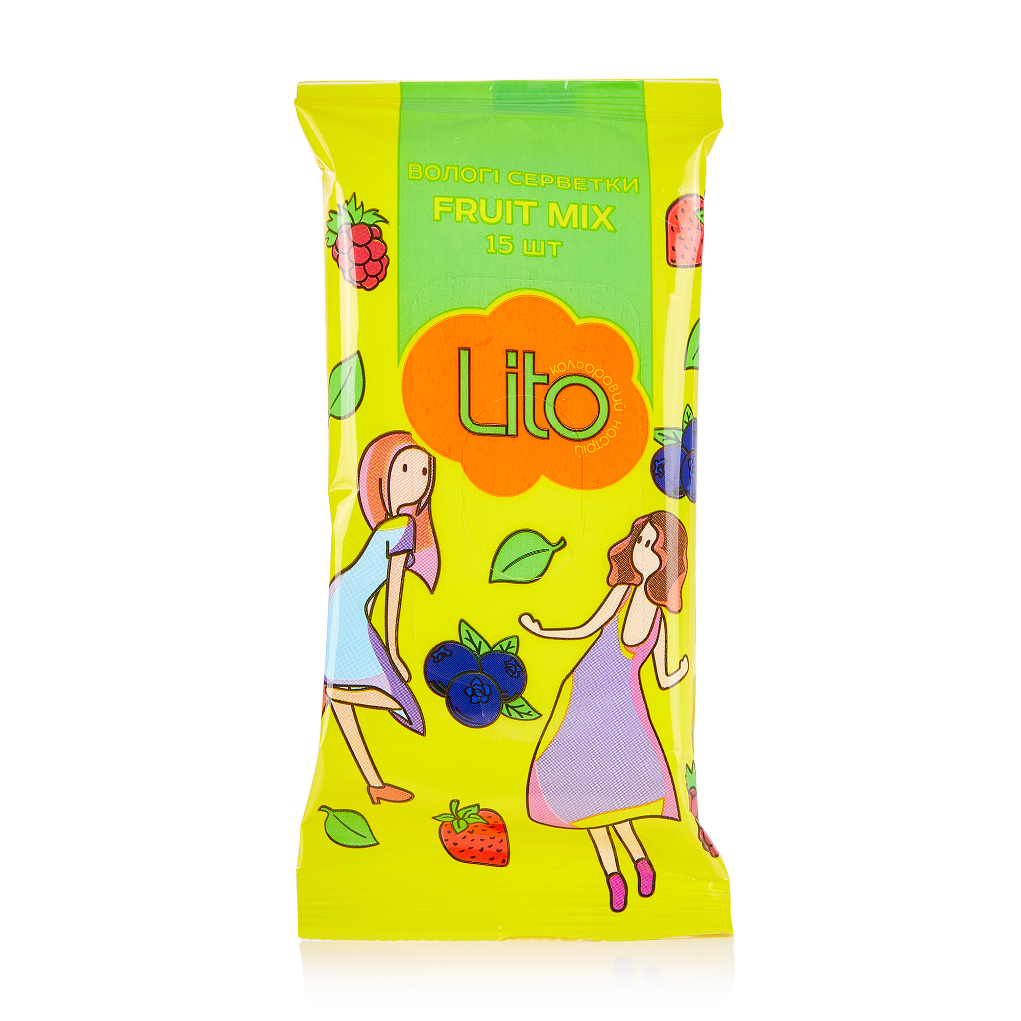 Вологі серветки Lito Fruit Mix, 15 шт