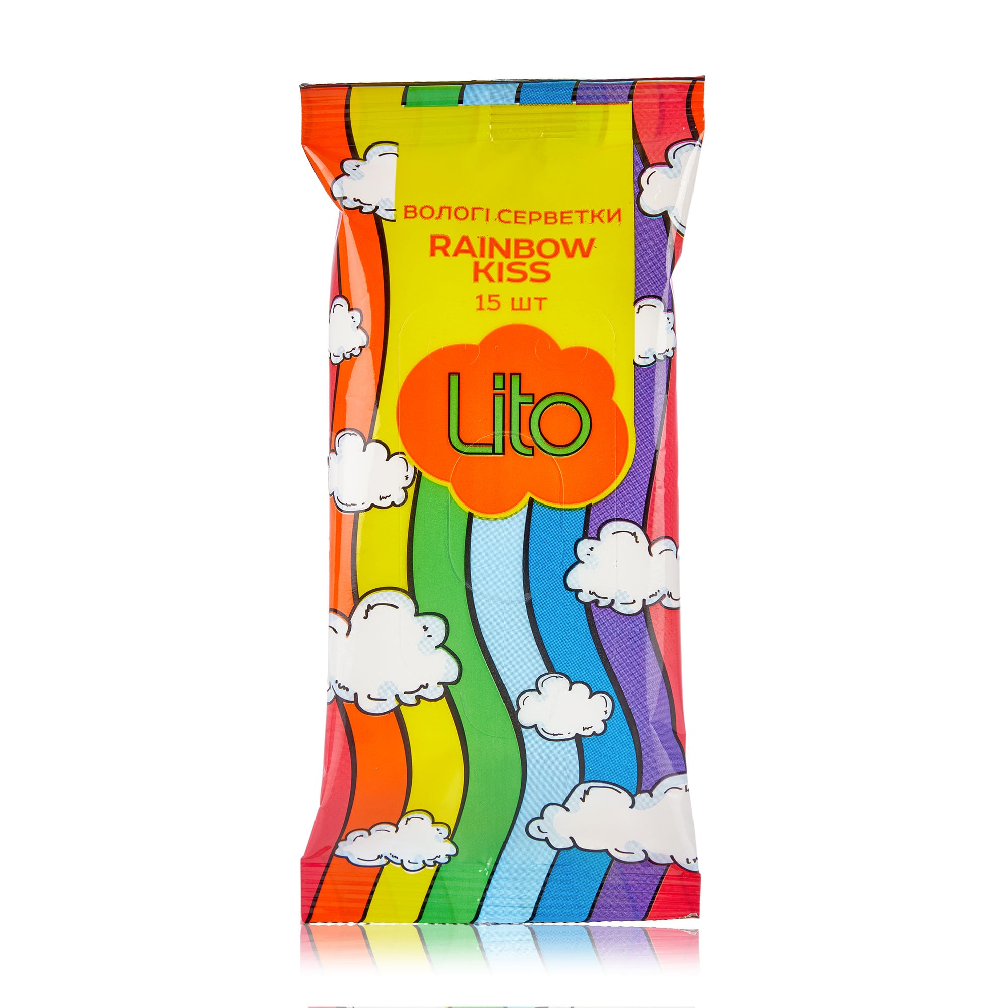 Вологі серветки Lito Rainbow Kiss, 15 шт