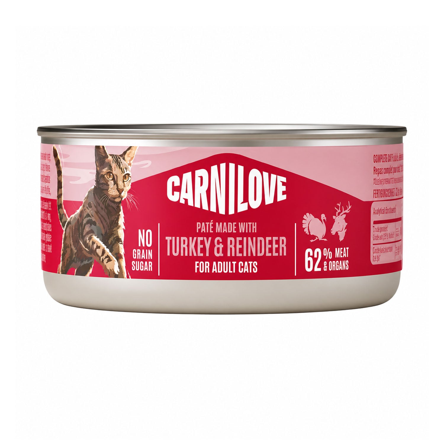 Вологий корм для дорослих котів Carnilove Turkey &amp; Reindeer Паштет з індичкою та північним оленем, 100 г