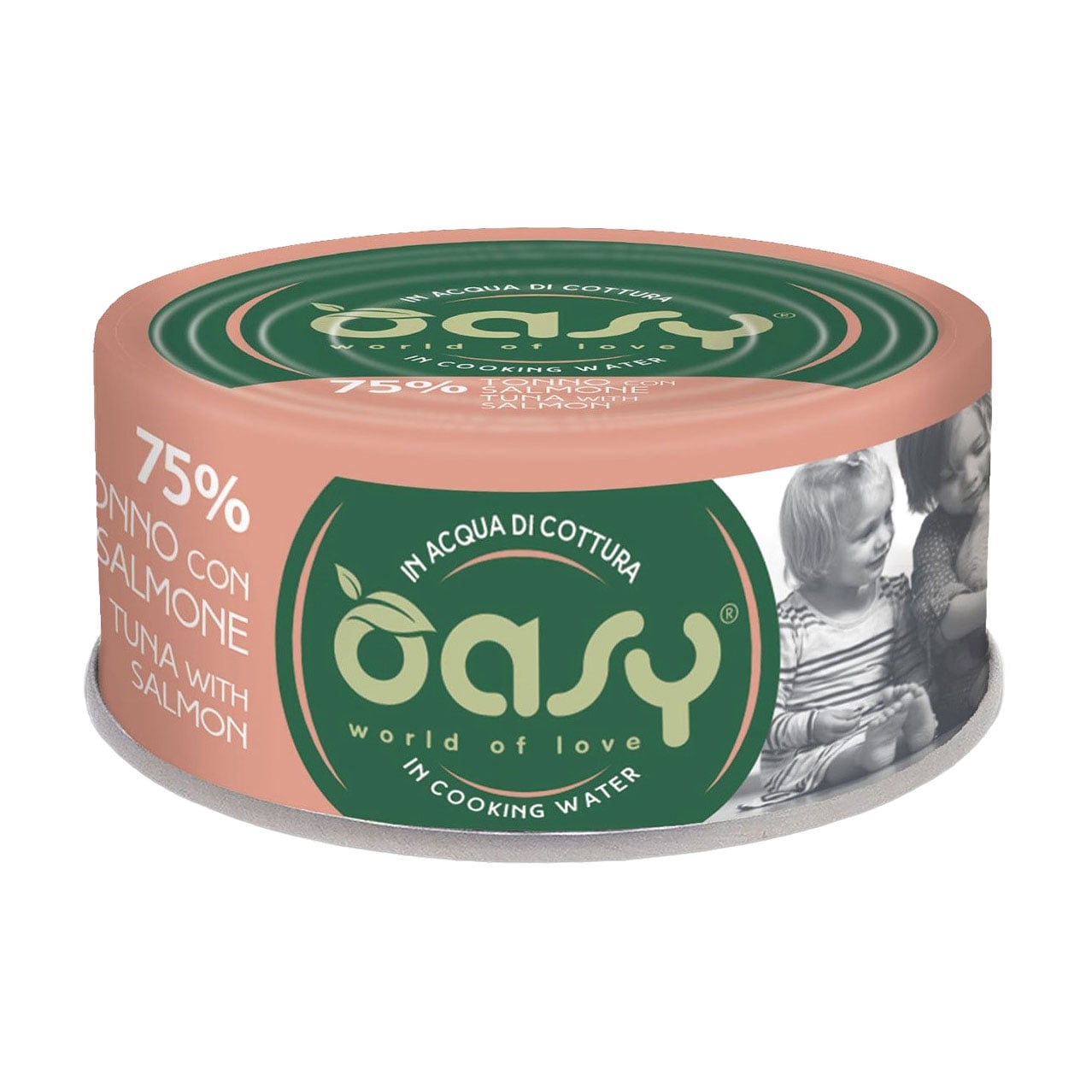 Вологий корм для дорослих котів Oasy Cat Wet More Love з тунцем та лососем, 70 г