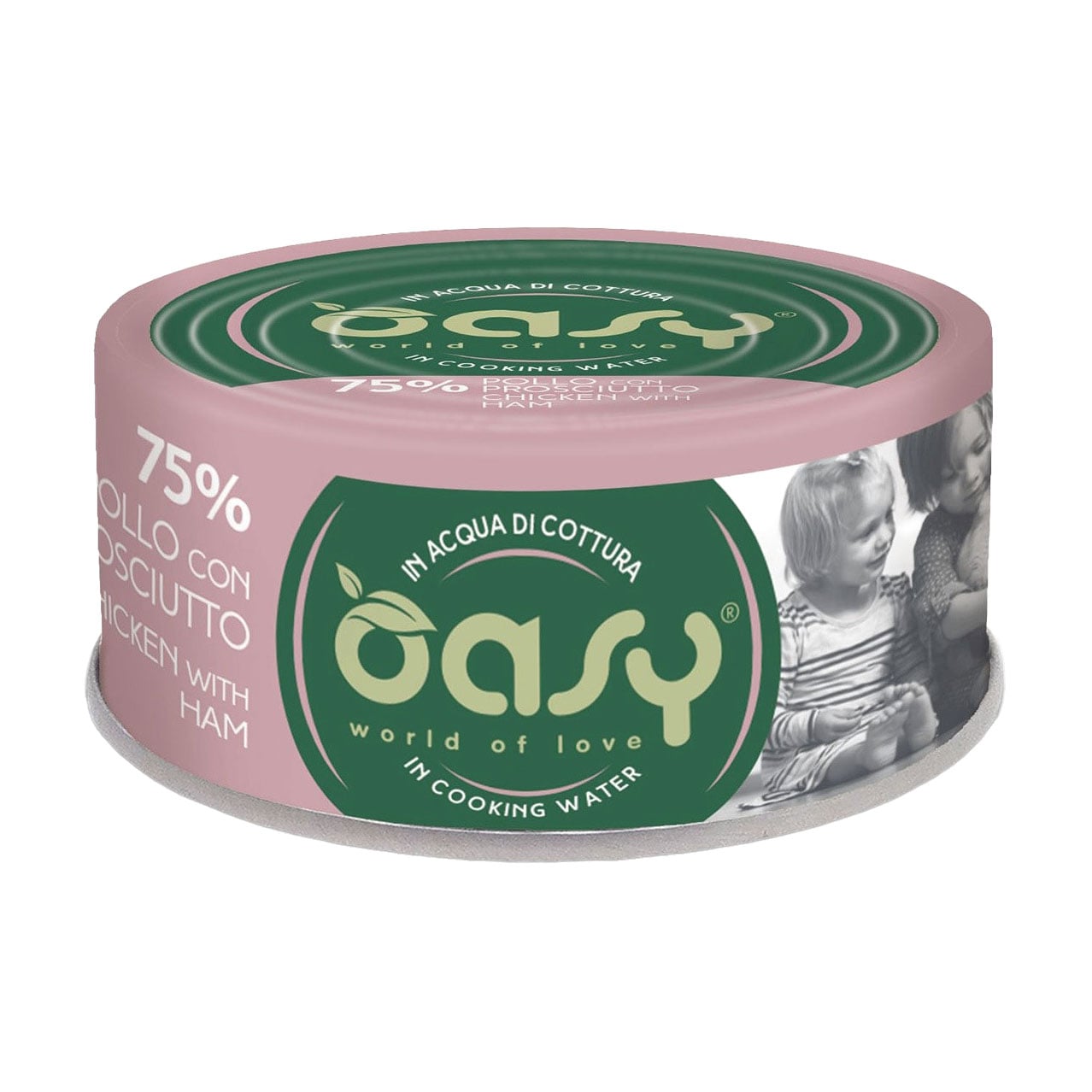 Вологий корм для дорослих котів Oasy Cat Wet More Love з куркою та шинкою, 70 г