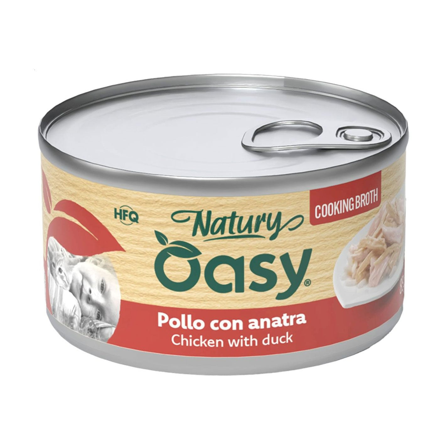 Вологий корм для дорослих котів Oasy Cat Wet Natury з куркою та качкою у соусі, 85 г