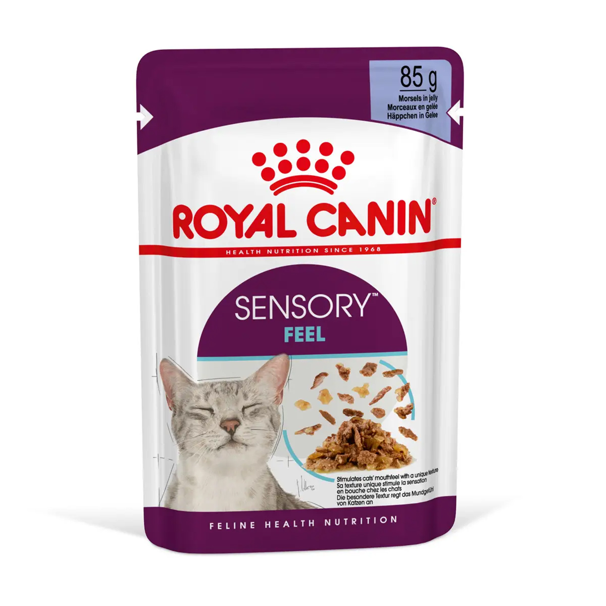 Вологий корм для дорослих котів Royal Canin Sensory Feel шматочки в желе, стимулює відчуття корму, 85 г (15290010)