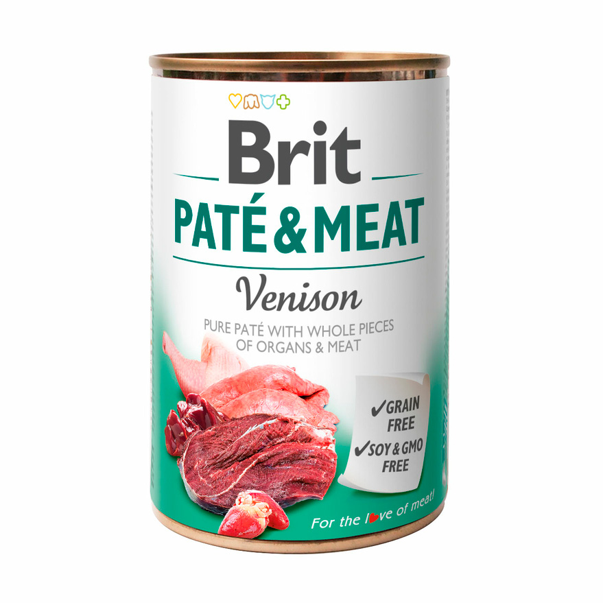 Вологий корм для дорослих собак Brit Pate &amp; Meat з олениною, 400 г