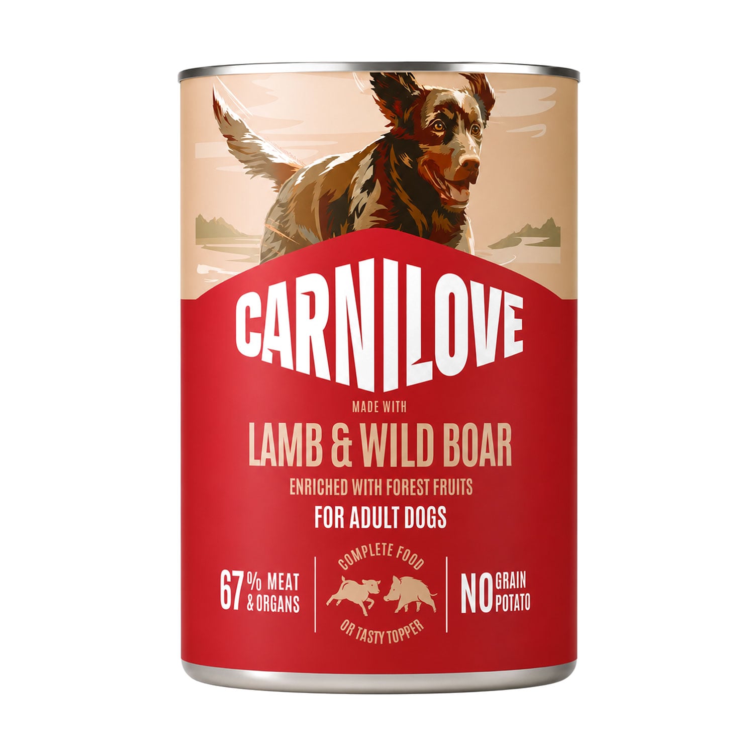 Вологий корм для дорослих собак Carnilove Lamb &amp; Wild Boar Паштет з ягням та диким кабаном, 400 г
