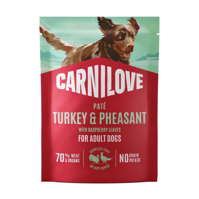 Вологий корм для дорослих собак Carnilove Turkey &amp; Pheasant With Raspberry Leaves Паштет з індичкою, фазаном та листям малини, 300 г
