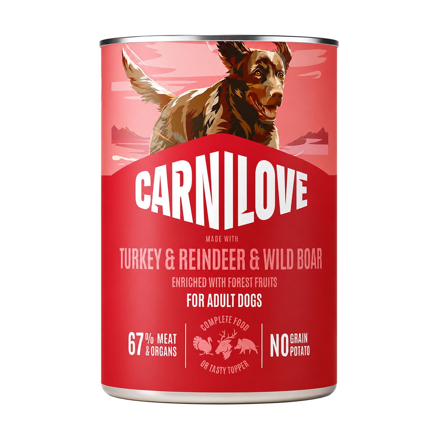 Вологий корм для дорослих собак Carnilove Turkey &amp; Reindeer &amp; Wild Boar Паштет з індичкою, олениною та диким кабаном, 400 г