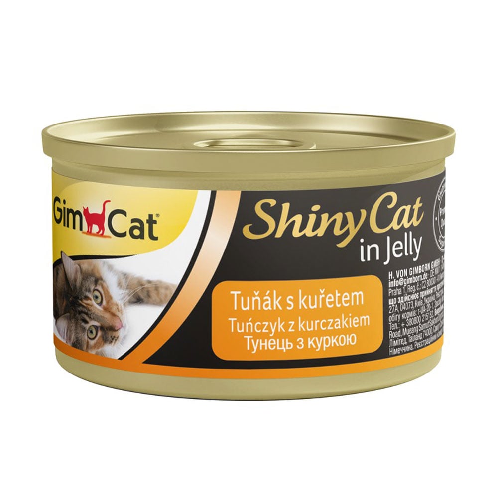 Вологий корм для кішок GimCat Shiny Cat Тунець та курка, 70 г