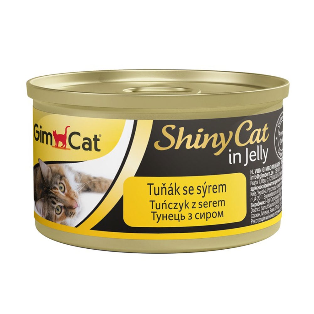Вологий корм для кішок GimCat Shiny Cat з тунцем та сиром, 70 г