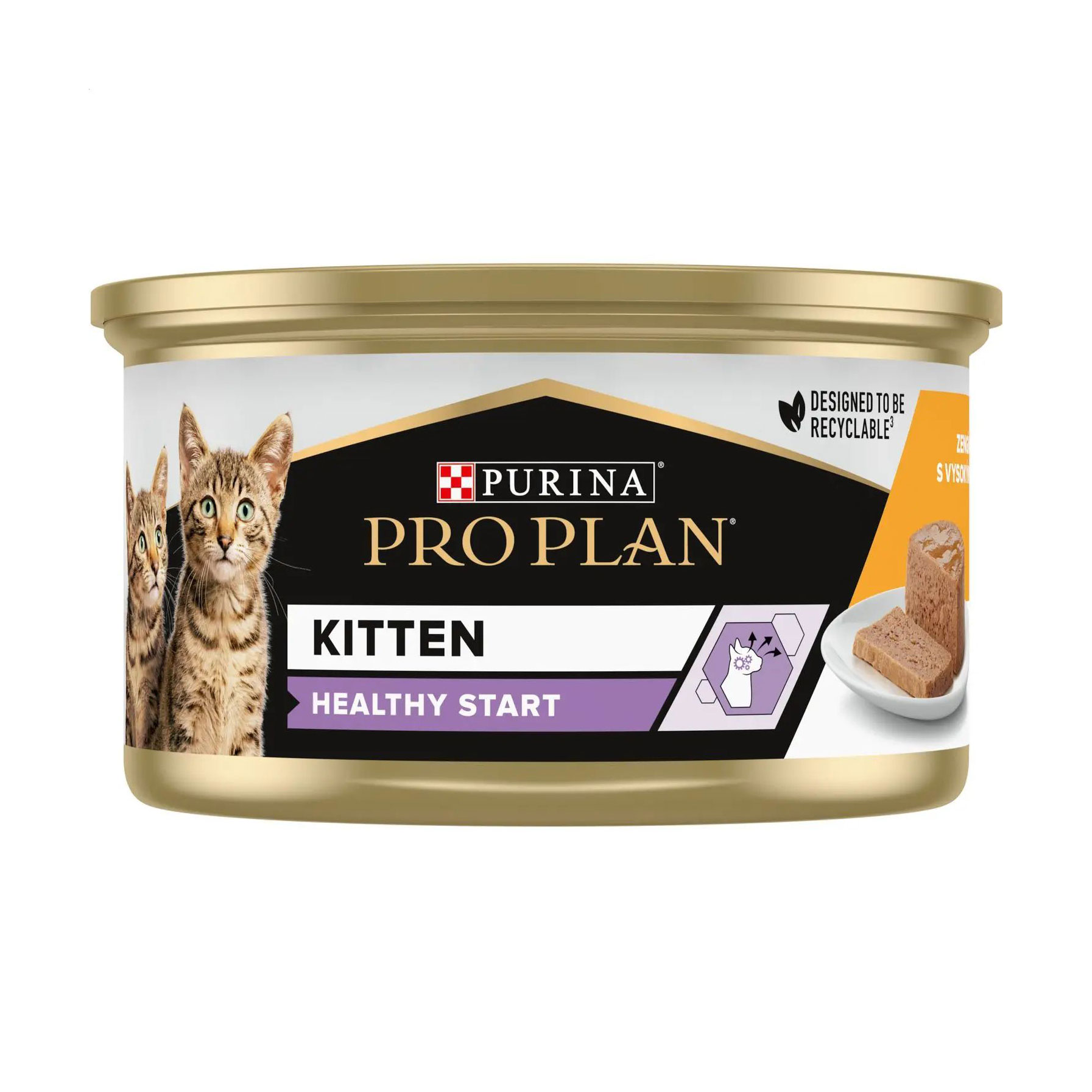 Вологий корм для кошенят Pro Plan Kitten Healthy Start з куркою, мус, 85 г