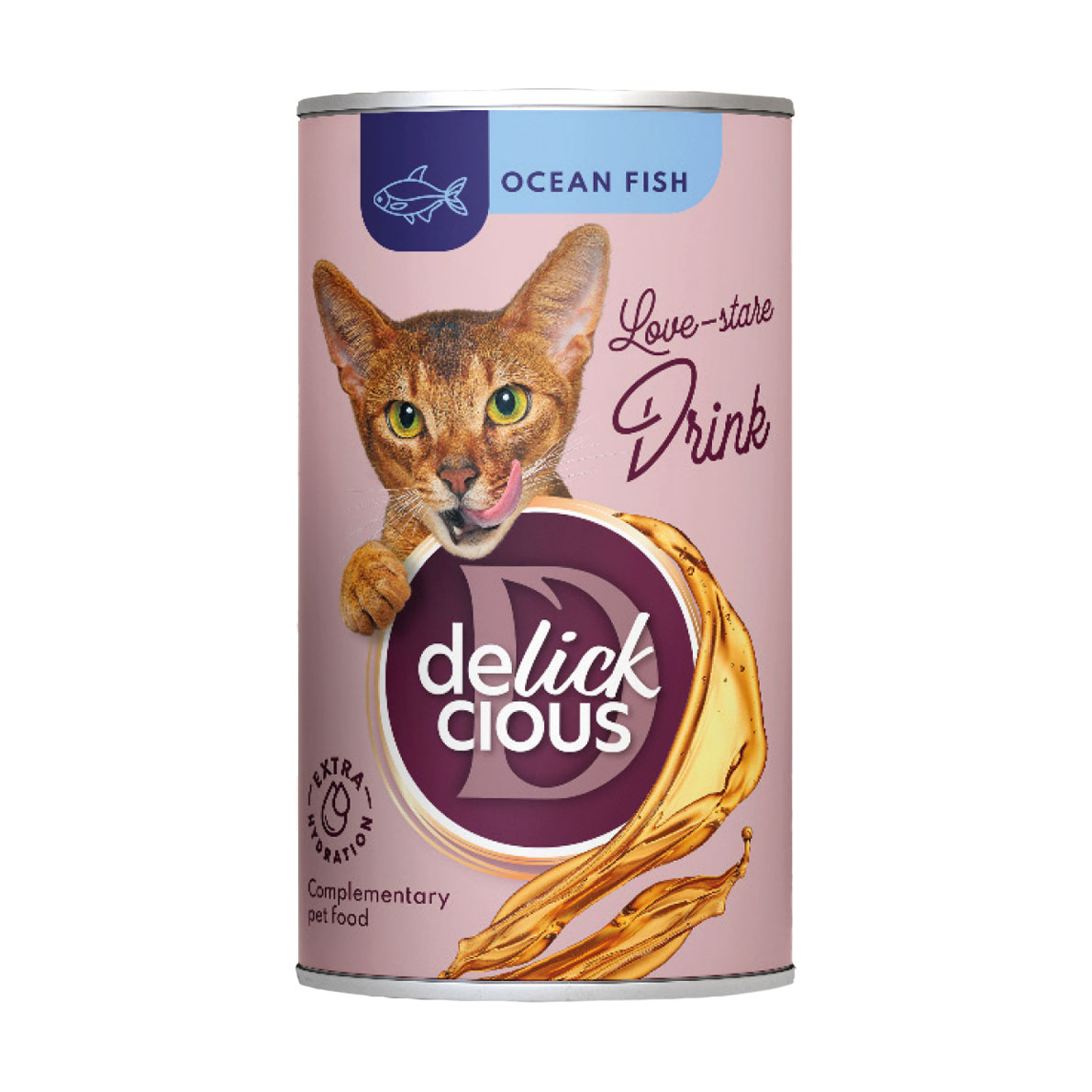Вологий корм для котів Delickcious Напій з океанічною рибою, 140 г