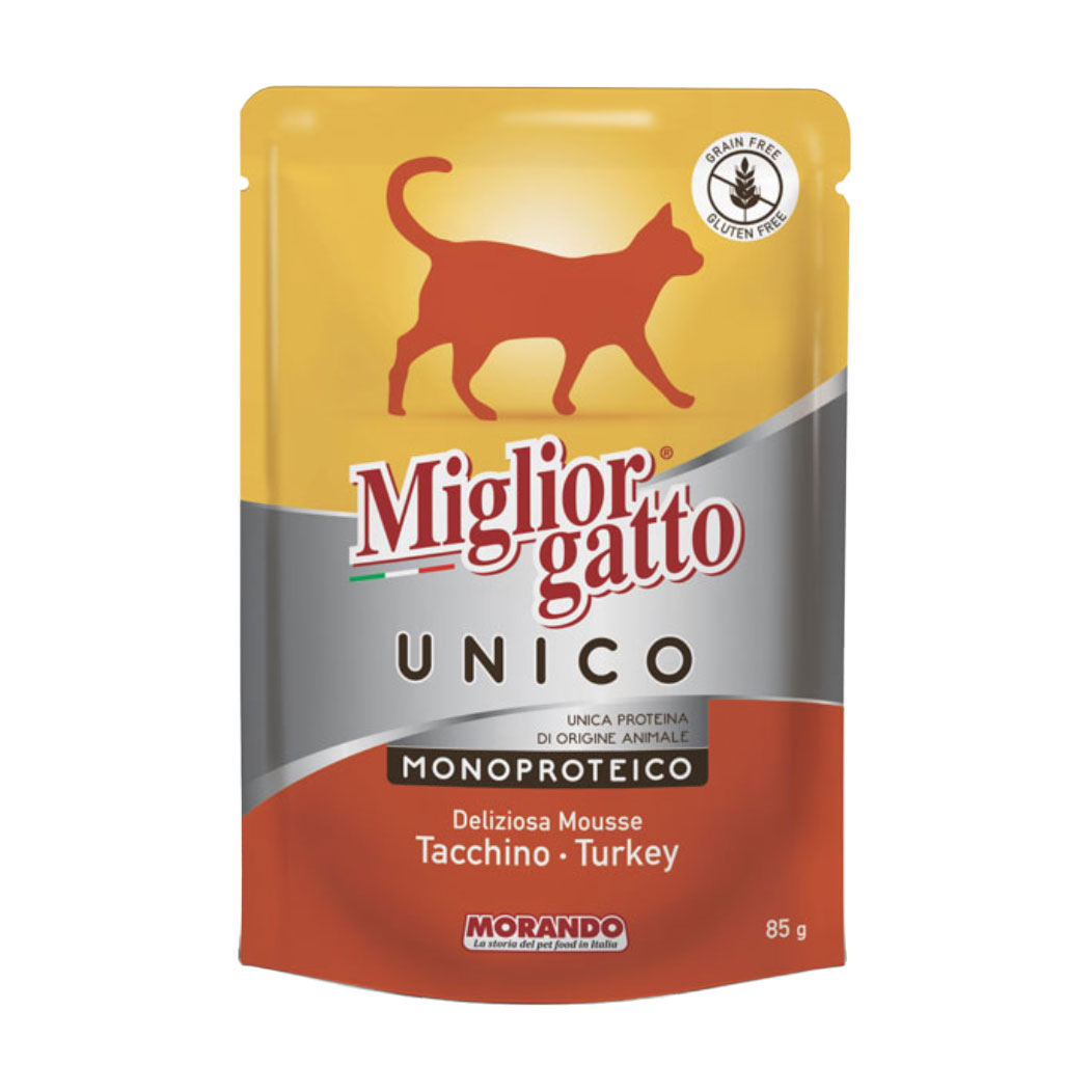 Вологий корм для котів Morando Migliorgatto Unico Паштет з індичкою, 85 г