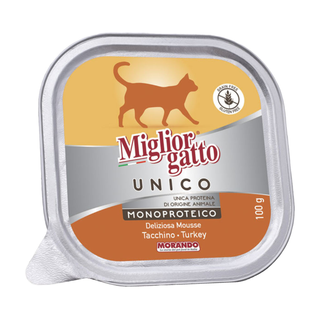 Вологий корм для котів Morando Migliorgatto Unico Паштет з індичкою, 100 г